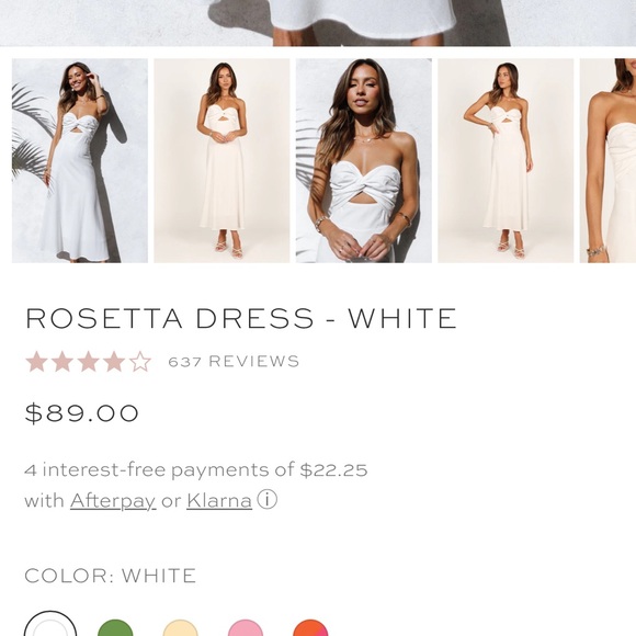 Rosetta Petal and Pup White Strapless Dress - Picture 4 of 4
